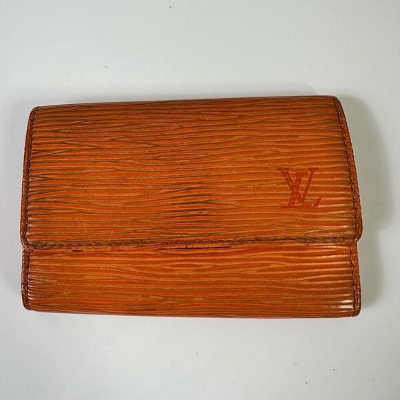Louis Vuitton Orange Epi Leather 6 Key Holder Case Wallet - Picture 1 of 16